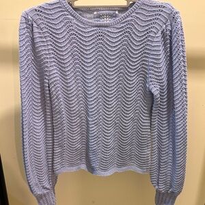 Light Blue Textured Knit Sweater